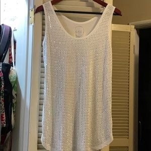 White sparkly Tank top